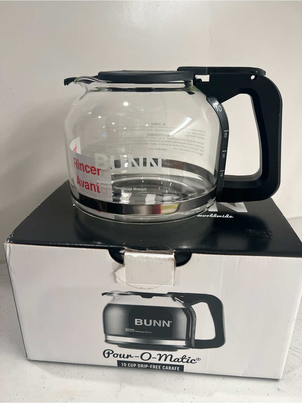 BUNN Pour-O-Matic 10-Cup Drip Free Carafe Black New In Box